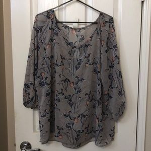 Flower printed blouse